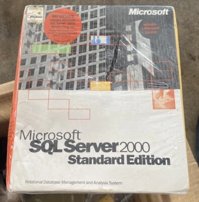 Microsoft SQL Server 2000 Standard Edition - Factory Sealed Free Shipping!! - Image 1 of 4