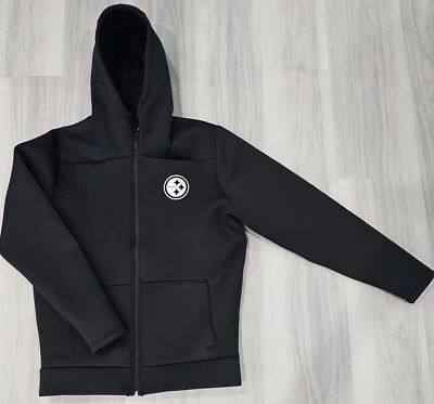 Chaqueta con capucha Antigua Pittsburgh Steelers.  Hombre Grande. Negro. Usado. Foto 1 de 3