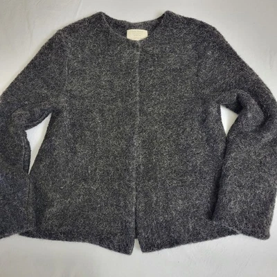 Chaqueta Cárdigan Zara Niñas Gris Difuso Mezcla Angora Frente a Presión Talla 13/14 Foto 1 de 4