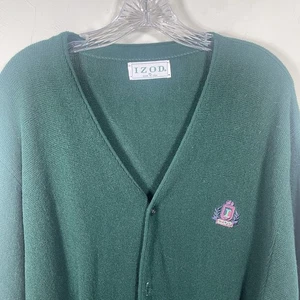Izod Vintage Acryl Green Varsity Sweater Gr. XL - Bild 1 von 5
