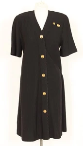 STEVE FABRIKANT BERGDORF GOODMAN Black Santana Knit Dress SZ 16 - Picture 1 of 7