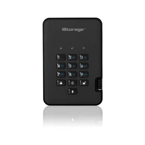 iStorage diskAshur2 256-bit 1TB Secure Encrypted Hard Drive USB 3.2 Black - Afbeelding 1 van 7