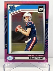 2024 PANINI DONRUSS OPTIC DRAKE MAYE #229 RATED ROOKIE PINK HOLO PATRIOT - Picture 1 of 10
