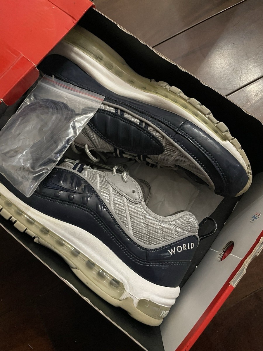 Nike Supreme x Air Max 98 Obsidian for Sale | Authenticity Nike Supreme x Air Max 98 Obsidian for Sale | Authenticity