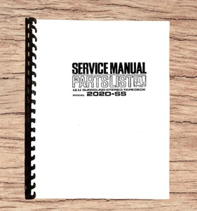 AKAI 202D-SS Service Manual with schematics Reprint Comb Bound - USB or Printed - Bild 1 von 8