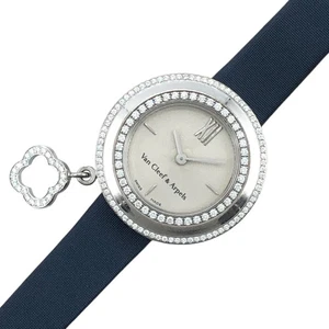 Van Cleef & Arpels Charm Mini Watch 3575164 K18WG Quartz Ladies #Okw143 - Picture 1 of 11