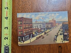 RARE OLD VINTAGE POSTCARD TOWER AVENUE LOOKING NORTH SUPERIOR WISCONSIN - Picture 1 of 2