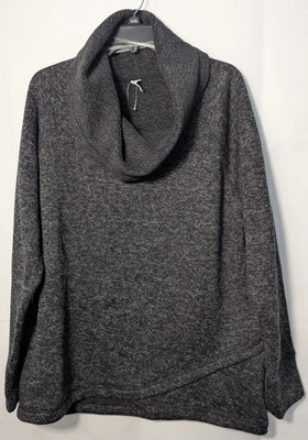 ИДЕОЛОГИЯ женщин капот шеи флис пуловер свитер, размер XXL, черный, новый - Изображение 1 из 4