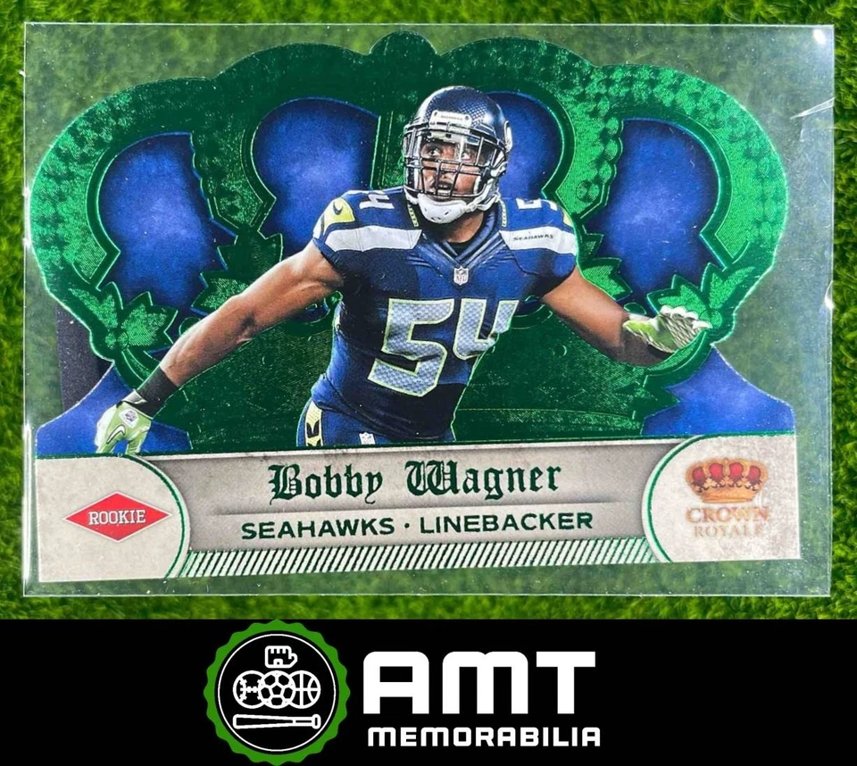 2012 Panini Crown Royale #157 Bobby Wagner Green 16/49 RC Seahawks Die-Cut - Image 1 of 3