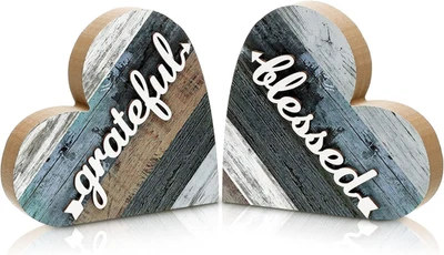 Jetec 2 Piezas Decoraciones de Mesa Rústica para Salón Hogar Granja Mesa Centro Foto 1 de 4