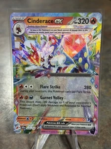 Pokemon TCG Stellar Crown Cinderace ex Double Rare Holo 028/142 NM - Imagen 1 de 1