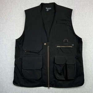5.11 Tactical Vest Mens Large Black Fast Tac Ripstop Utility Cargo Pockets 80008 - Picture 1 of 10