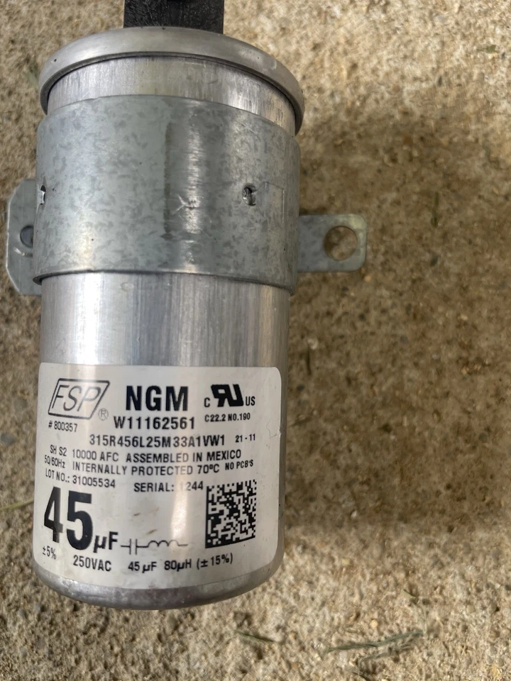 Condensador de arranque para lavadora Maytag Foto 1 de 1