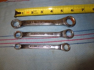 3, Vintage S-K Herramientas Stubby Caja Extremo Llave 3/8 x 7/16, 1/2 x 9/16, 5/8 x 11/16 - Imagen 1 de 5