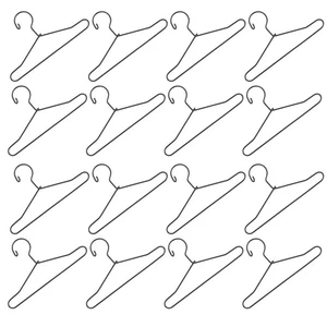 20 Stück Puppenkleiderbügel Metall Puppenkleiderbügel Mini Puppenkleiderständer - Bild 1 von 19