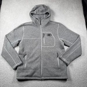 The North Face Jacket Mens L Grey Gordon Lyons Fleece Sweater Full Zip Hooded - Picture 1 of 14