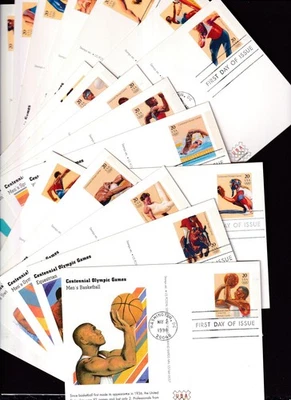 1996 Atlanta Olympics UX242-UX261 Fleetwood postal card set Summer Games sports - Image 1 of 4