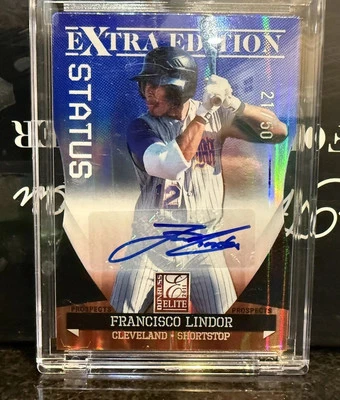 Francisco Lindor RC Rookie 2011 Elite Extra Edition Autograph Auto 21/50 - Image 1 of 2