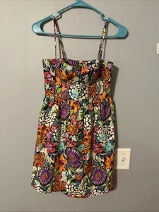 Moda International Floral Bustier Cotton Minidress Size 2 - Picture 1 of 4
