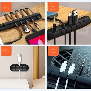 Desk Setup Workspace Organization Cable Management Flexible And Adjustable - Photo 1/25