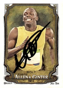 Usain Bolt Signed 2024 Topps Allen & Ginter #208 Trading Card COA Proof Photo 9 - Bild 1 von 9