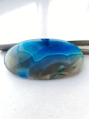 Designer Blue Onyx Druzy Cabochon For Jewellery, Size 75x40x4mm (Weight 185 CRT) - Image 1 of 4