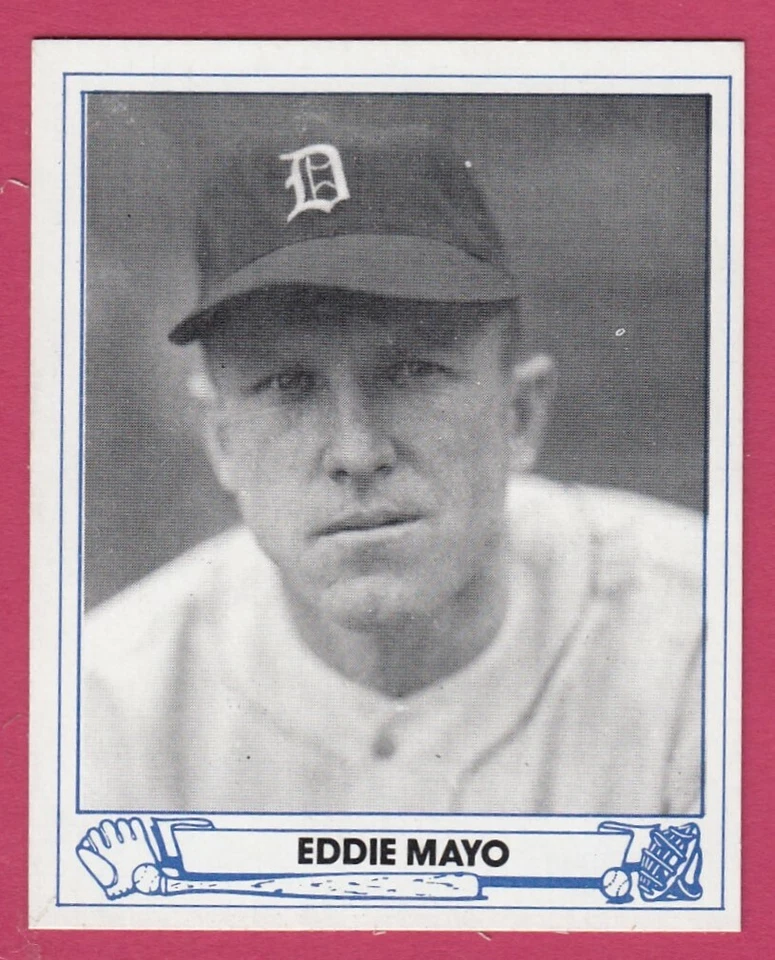 1945 Playball Baseball Card # 1 Eddie Mayo -- Tigers - Image 1 of 1