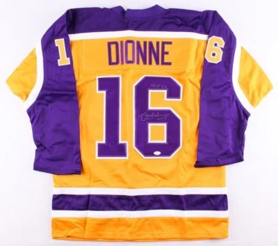 Marcel Dionne Signed Los Angeles Kings Yellow Jersey Inscribed "HOF 92"(JSA COA) - Image 1 of 4