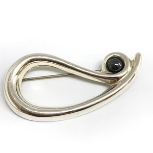 Spilla vintage Barra in argento sterling 925 modernista ematite - Foto 1 di 7