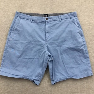Gap Men’s Shorts Light Blue Cotton Flat Front Cotton Inseam 10” Size 40 - Picture 1 of 13