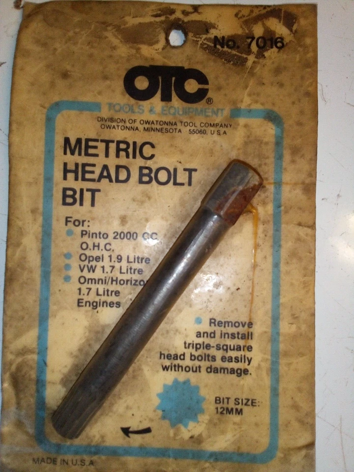 New METRIC HEAD BOLT BIT for Pinto OTC 7016 - Image 1 of 1