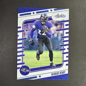 2024 Panini Absolute Derrick Henry 8 Blue Parallel Baltimore Ravens Football - Picture 1 of 4