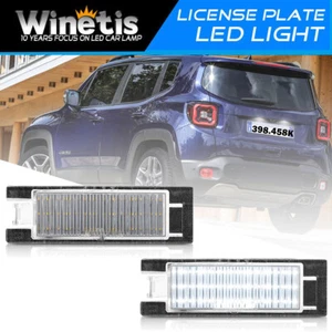2Pcs White Full LED License Plate Lamps For 2016-2022 500X 2015-2022 Renegade - Picture 1 of 11