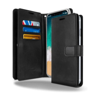 Mercury Goospery Mansoor Diary Wallet Case for S22 (6.1") - Black - Image 1 of 2