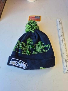 Cappello Berretto SEATTLE SEAHAWKS NFL Nuova Era Sport Calcio Beanie Pom - Foto 1 di 5