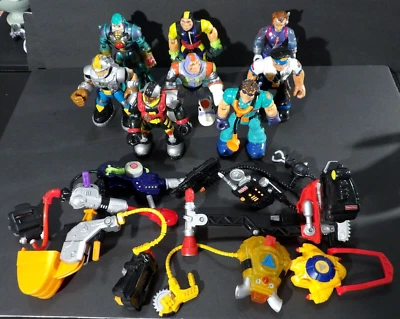 Lot of 8 Fisher Price Mattel Rescue Heroes Figures & Backpacks - Image 1 of 4
