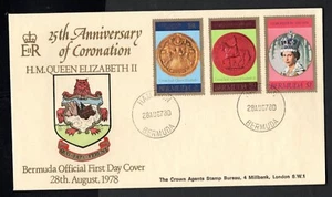 Bermudas 1978 - #360-62, Cornation Queen Elizabeth II FDC cancelación dirigida - Imagen 1 de 2