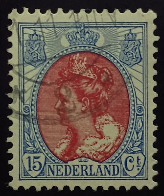 Netherlands Stamp 1908 Queen Wilhelmina SN# NL 70 Lot 255 - Image 1 of 2