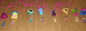 Polly Pocket Jewellery Bundle Of 8 Tiny Takeaways Necklaces / Rings Dolls