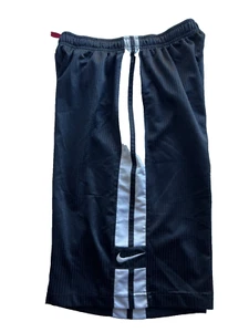 Nike Retro Basketball Shorts Black with White Stripes Youth L - Picture 1 of 6