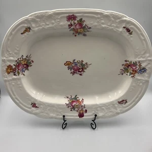 Coalport Serving Platter Sèvres Groups embossed 16.25” x 12.5” Floral Pattern - Picture 1 of 8