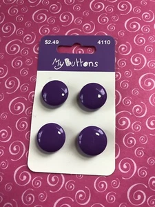 My Buttons Purple Round Qty 4 New 16mm 4110 - Picture 1 of 3