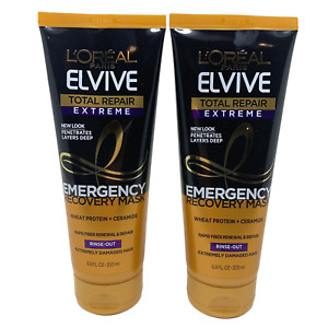 Lot x 2 L'Oreal Paris Elvive Total Repair Extreme Emergency Recovery Mask 6.8 oz