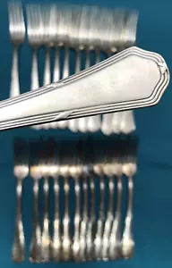 24 Pc AEN 90 German Silverplated 7" - 8.25" DINNER & SALAD FORKS Excellent - Picture 1 of 8