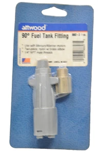 Accesorio de tanque de combustible Attwood Mercury Mariner 90° 8882-3 hilos machos 1/4" NPT - Imagen 1 de 1