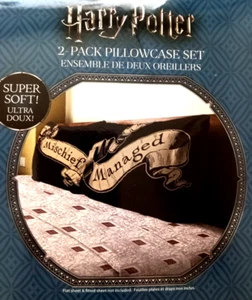CUSCINO HARRY POTTER SOLENNE GIURAMENTO gestito male 2 pezzi REGINA standard - Foto 1 di 7