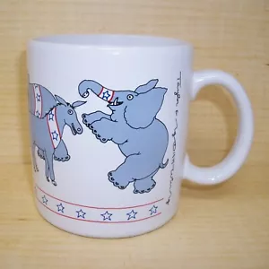 Taza Taylor and Ng 1979 burro político elefante demócratas republicanos Japón - Imagen 1 de 11