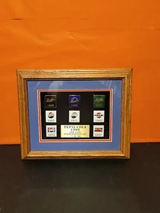 Rare Vintage Framed Pepsi-Cola 1991 New Logo Commemorative Pin Set 100/500 - Picture 1 of 5