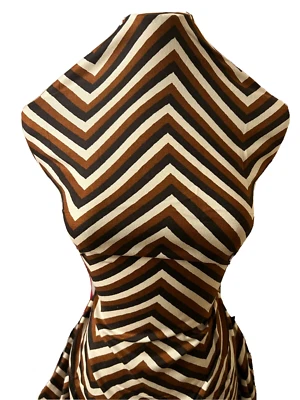 1-yard - 18"  POLYESTER FABRIC MULTICOLOR CHEVRON PRINT - Image 1 of 3