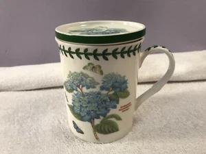 Portmeirion Botanic Garden Kaffeebecher & Deckel/Untersetzer Hortensie OH3590 - Bild 1 von 7